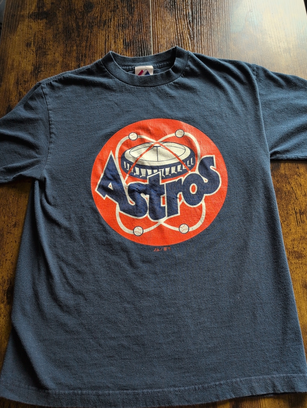 Vintage Houston Astros T-Shirt | Majestic Brand | Size Medium MLB Graphic Tee